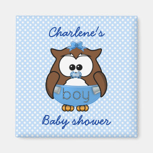 baby boy owl magnet