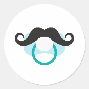 Baby Boy Pacifier Classic Round Sticker