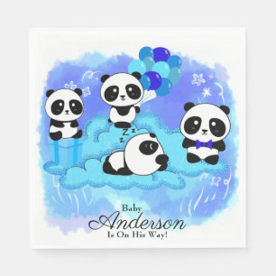 Baby Boy Pandas Napkin