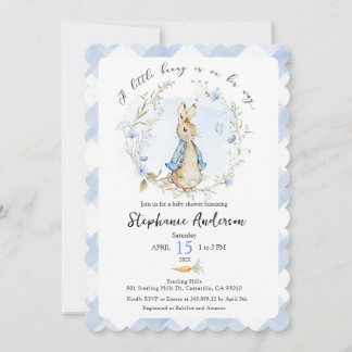 Baby Boy Peter Rabbit Baby Shower Invitation