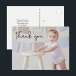 Baby Boy Photo 1st Birthday Cute Thank you Postcard<br><div class="desc">Introducing our "Cute Photo Baby Boy 1st Birthday Thank You Postcard" – a delightful way to show appreciation. This postcard features an adorable design and is perfect for expressing gratitude to friends and family for celebrating your little one's milestone. Personalise the postcard with a sweet message and a cherished photo...</div>