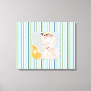 Baby Boy Photo [20x16 Inches] Canvas Print