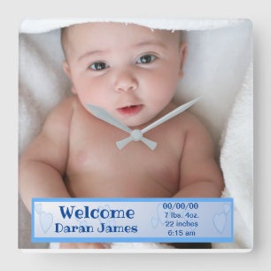 Baby Boy Photo Clock
