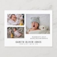 Baby Boy Photo Collage Birth Announcement