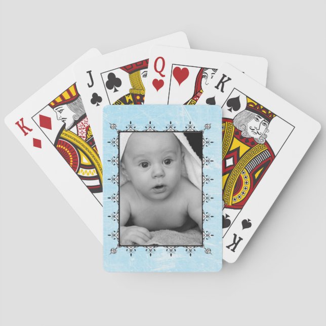 Baby Boy Photo Customised Playing Cards (Back)