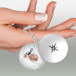 Baby Boy Photo Happy 1st Mothers Day Custom Year Locket Necklace<br><div class="desc">An elegant photo locket for the new mum's first mother's day is a lovely keepsake and a timeless treasure for everyday wear. The template is set up for you to add your own photo and you can also edit all of the text if you wish. The sample text reads "happy...</div>