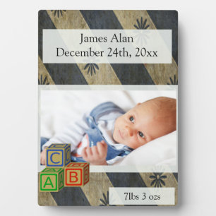Baby Boy Photo Keepsake Plaque