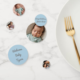 baby boy photo name custom Baby Confetti