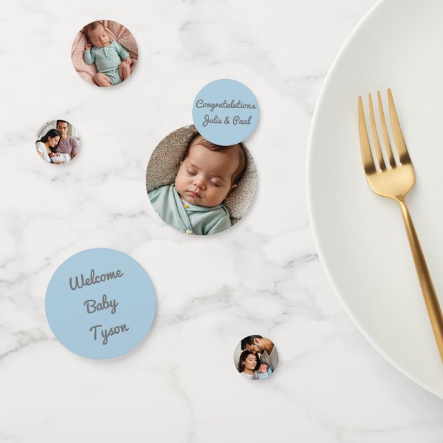 baby boy photo name custom Baby  Confetti (Group)