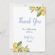 Baby Boy Positano Lemons Blue Pattern Baby Shower