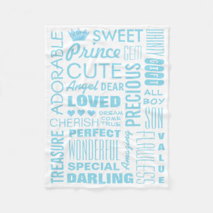 Baby Boy Princely Fleece Blanket
