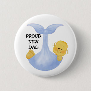 Baby Boy Proud Dad 6 Cm Round Badge