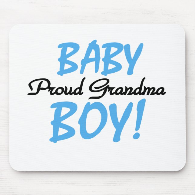 Baby Boy Proud Grandma Mouse Mat (Front)