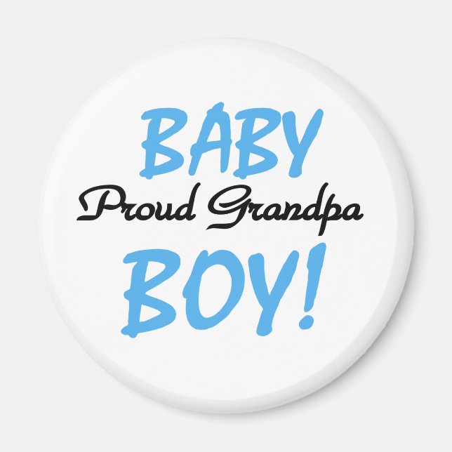 Baby Boy Proud Grandpa Magnet (Front)