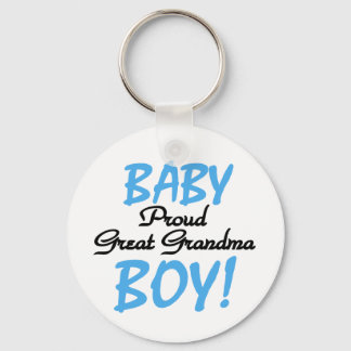 Baby Boy Proud Great Grandma Key Ring