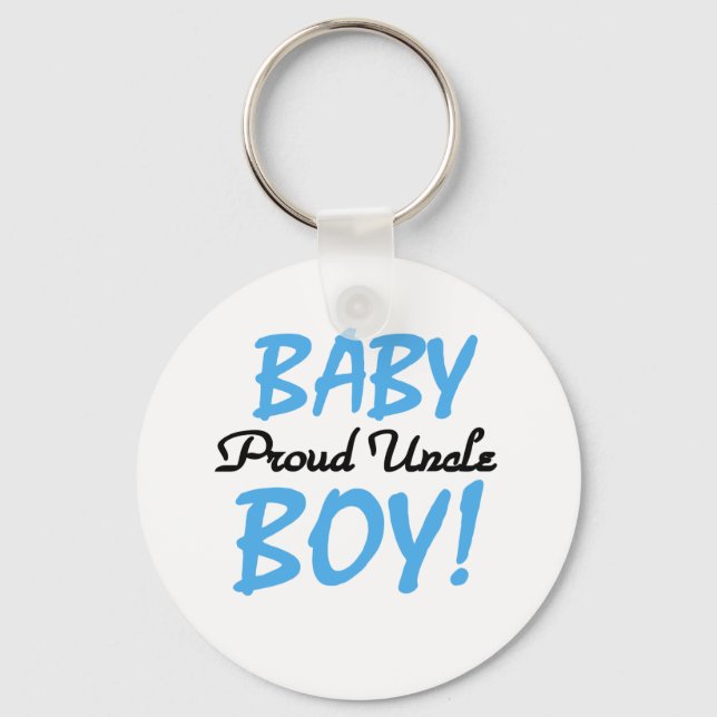Baby Boy Proud Uncle Key Ring (Front)