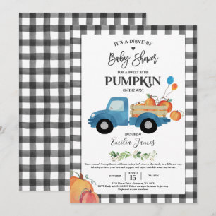 Baby Boy Pumpkin Truck Pumpkin Fall Baby Shower Invitation