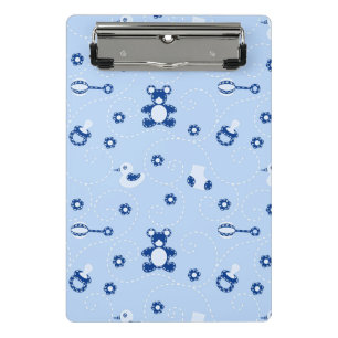 Baby-boy Quilt Pattern Mini Clipboard