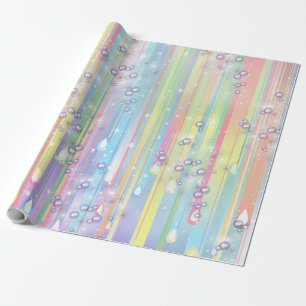 Baby Boy rainbow Bubbles Baby Shower Wrapping Paper