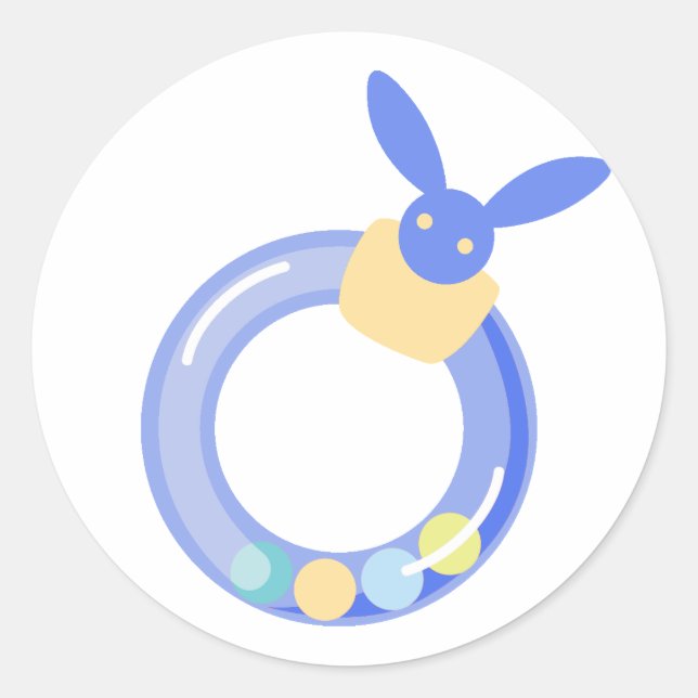 Baby Boy Rattle Stickers (Front)