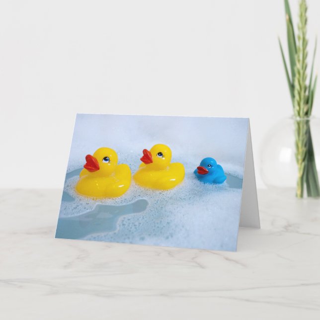 Baby Boy Rubber Duck Card (Front)