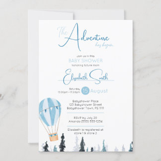 Baby Boy Rustic adventure babyshower Invitation