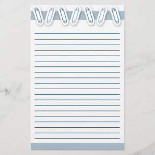 Baby Boy Safety Pin Stationery
