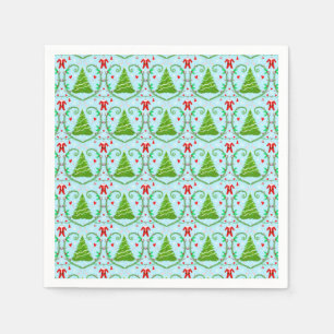 Baby Boy Santa Outfit Christmas Tree Pattern Napkin