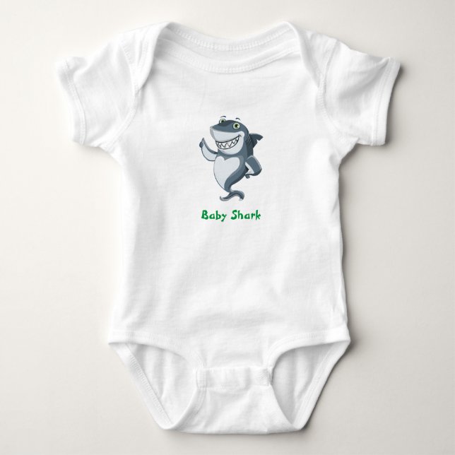 Baby boy shark bodysuit (Front)