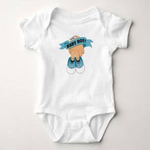 Baby Boy Shoe Banner – A Cute and Classic Welcome  Bodysuit