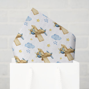 Baby Boy Shower, Aeroplanes  Tissue Paper