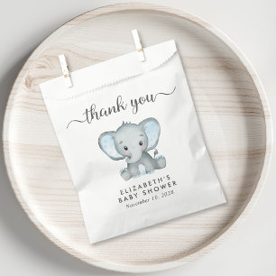 Baby Boy Shower Blue Elephant Thank You Favour Bags
