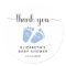 Baby Boy Shower Blue Feet Thank You