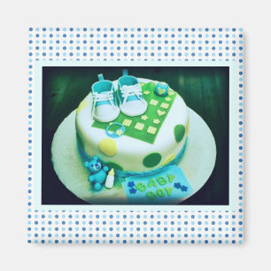 Baby Boy Shower Cake Magnet