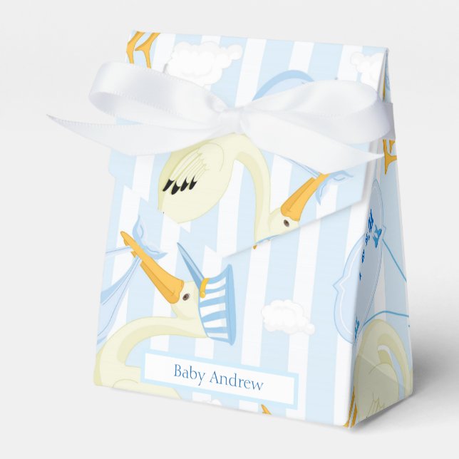 Baby boy shower celebration favour box (Front Side)