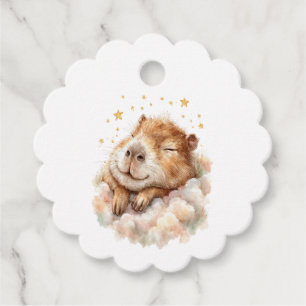 Baby Boy Shower • Cute Capybara Design Favour Tags