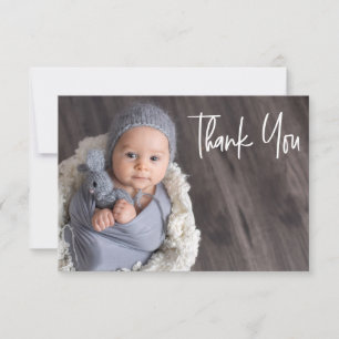 Baby Boy Shower Cute Custom Modern Thank You Card