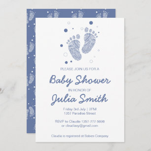 Baby boy shower invitation
