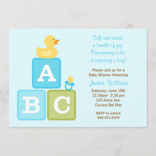 Baby Boy Shower Invitation