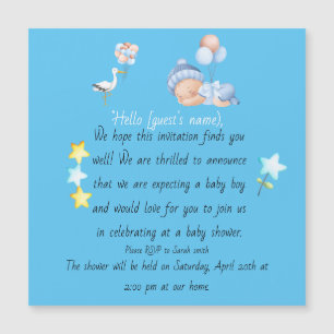 Baby Boy Shower Invitation