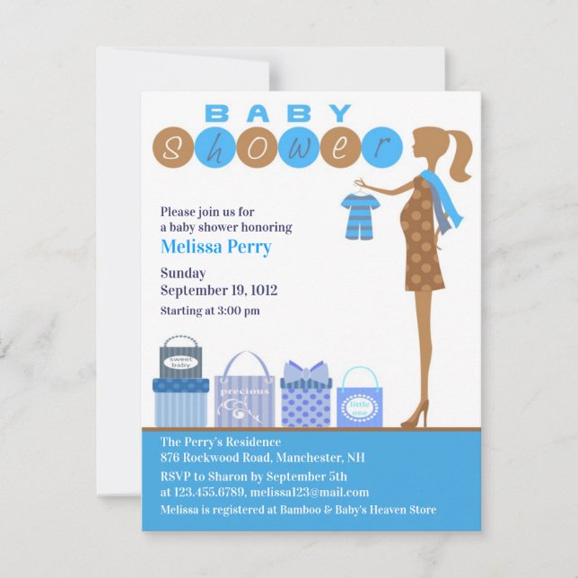 Baby Boy Shower Invitation (Front)