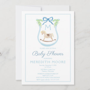 Baby Boy Shower Invitation with Crest