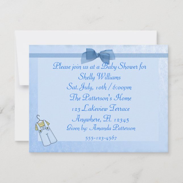 Baby Boy Shower Invite (Front)