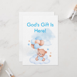 Baby Boy Shower Invite With Christian Bible Verse