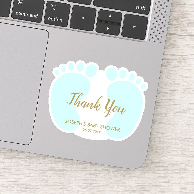 Baby Boy shower party favour thank you (Detail)