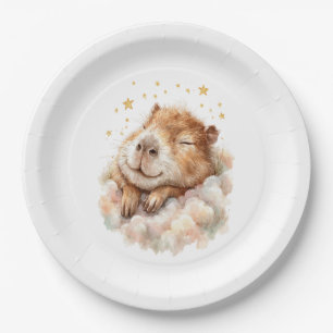 Baby Boy Shower Plate • Capybara Design