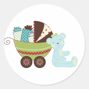 Baby Boy Shower Stickers