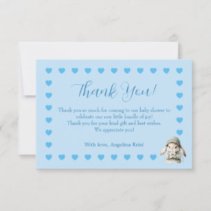 Baby Boy Shower Thank You Card