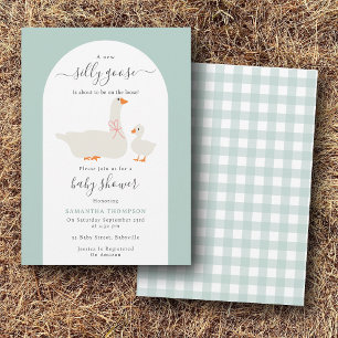 Baby Boy Silly Goose on the Loss Baby Shower Invitation
