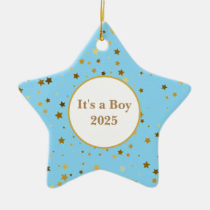 Baby Boy Star Ornament 